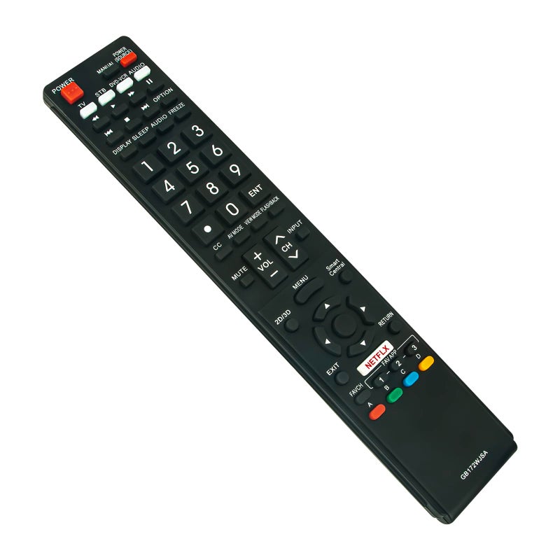 Vinabty GB172WJSA Replaced Remote fit for Sharp Aquos TV GB118WJSA LC-60TQ15U LC-70SQ17U LC-70SQ15U LC-70SQ10U LC-60SQ17U LC-60SQ15U LC-60SQ10U LC-70EQ10U LC-60EQ10U LC-70LE650U LC-70C6500U LC-60LE650U - Image 2